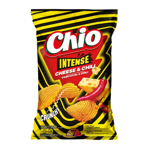 CHIPSURI INTENSE CU  CAȘCAVAL ȘI CHILLI